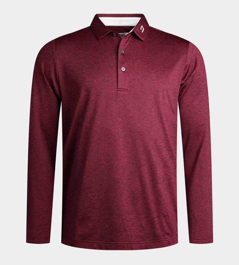 ARDENT FLEECE LINED POLO - BURGUNDY