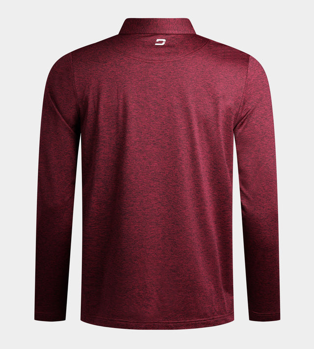 ARDENT FLEECE LINED POLO - BURGUNDY