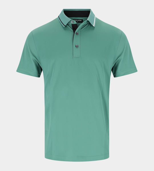 Men's Band Polo in Green Golf Lightweight Polo Shirts Druids