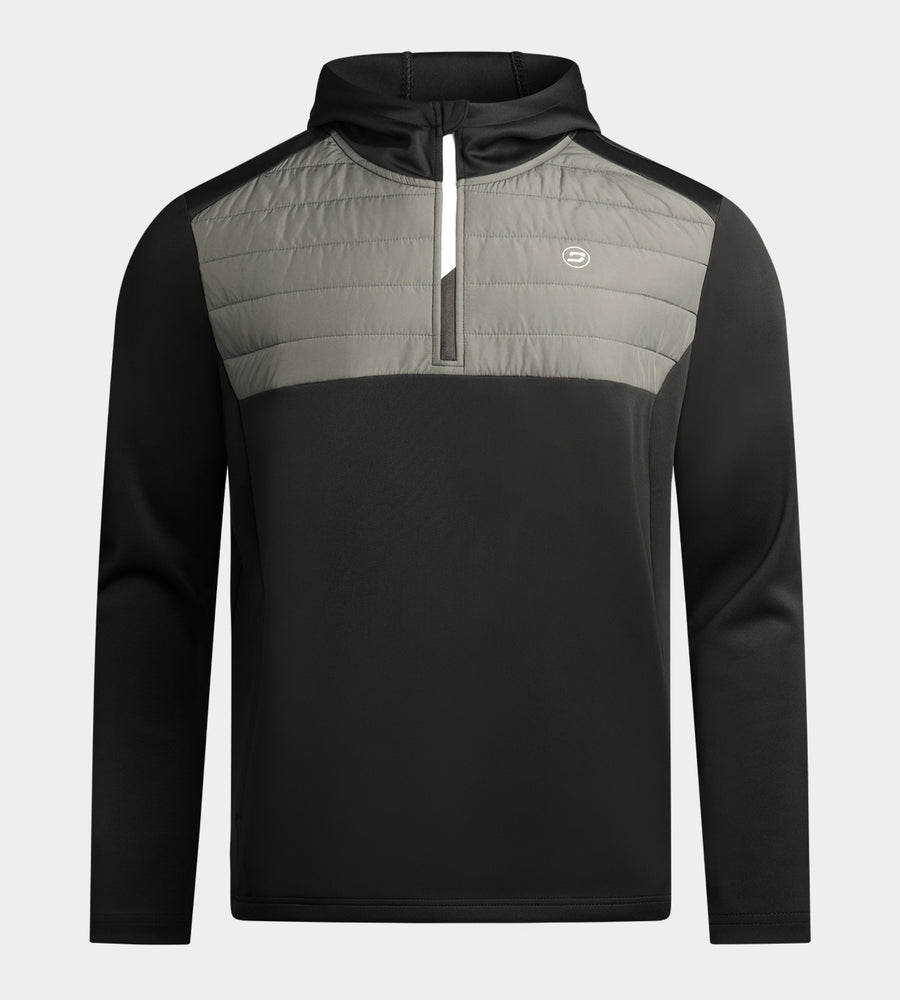 Cross Country Midlayer in Black | Men's Golf Mid Layers | Druids