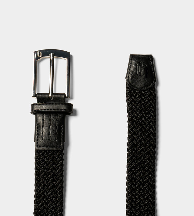 LADIES WEBBED BELT ONE SIZE - BLACK