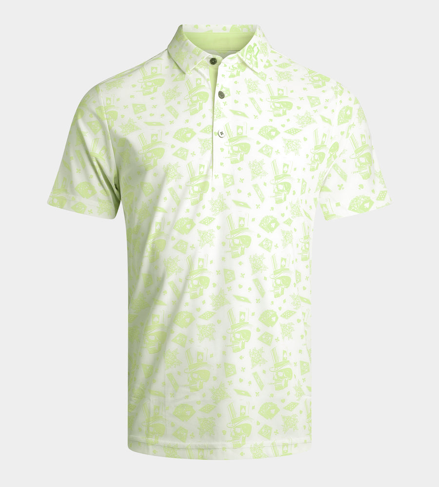 BLACKJACK POLO - WHITE / LIME