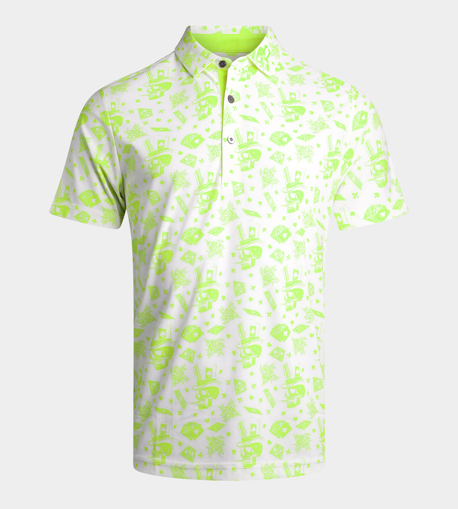 NEGROJACK POLO - BLANCO / VERDE LIMÓN