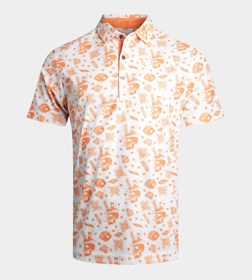 ZWARTJACK POLO - WIT / ORANJE