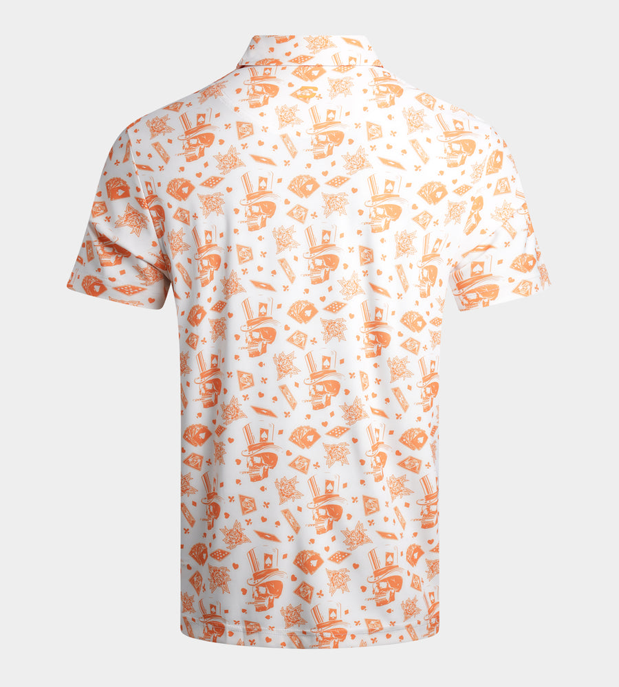 NEGROJACK POLO - BLANCO / NARANJA