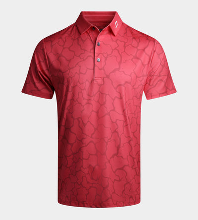 BLISS POLO - CORAL/RED