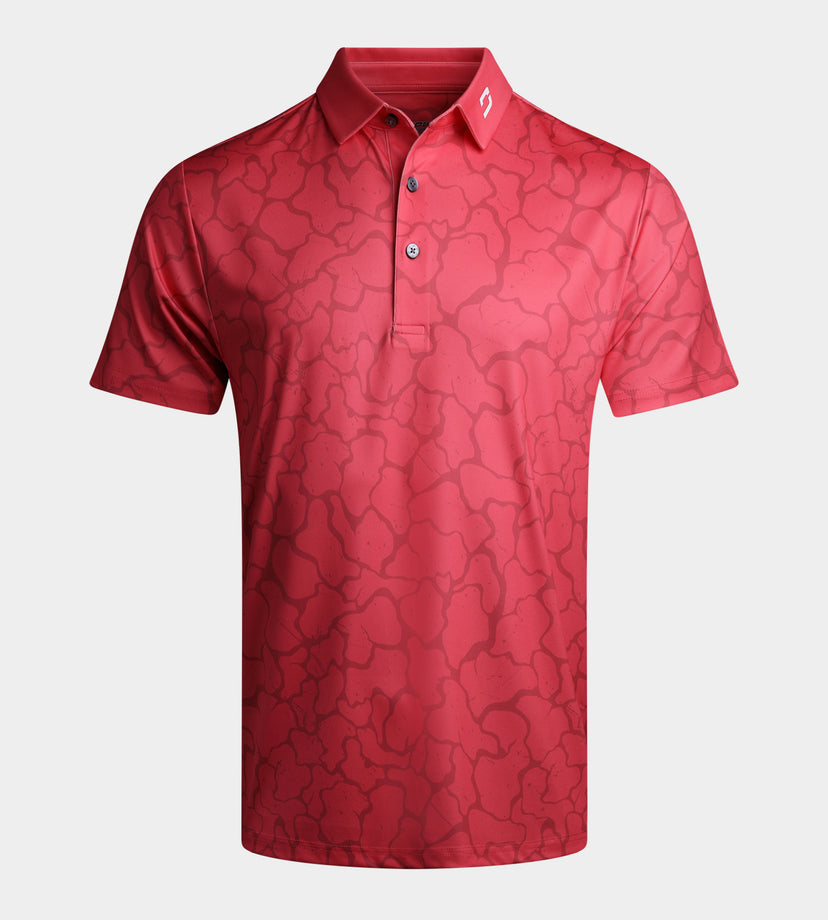 BLISS POLO - CORAL/RED