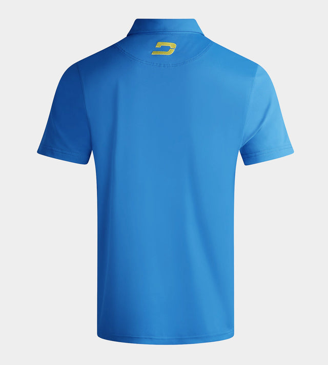 BLOCK PIQUE POLO - BLEU/CITRON VERT