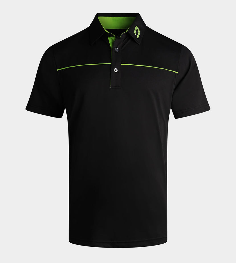 BLOCK PIQUE POLO - NERO