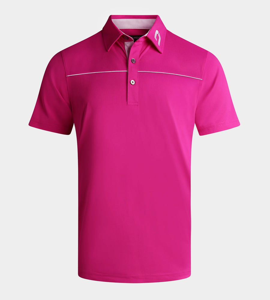BLOCK PIQUE POLO - PINK