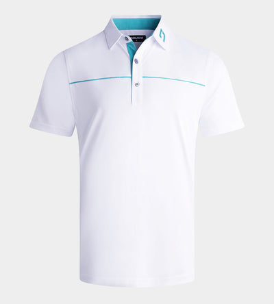 BLOCK PIQUE POLO - WHITE