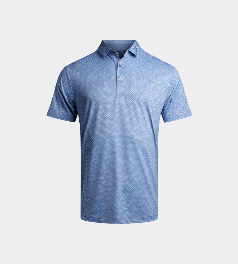 KIDS CHEVRON POLO - DENIM