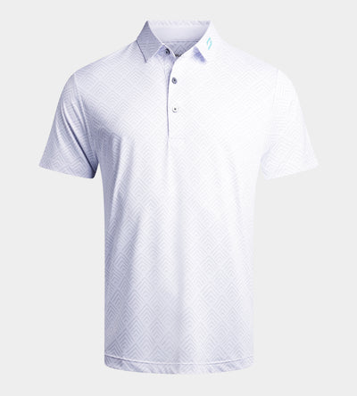 CHEVRON POLO - WHITE