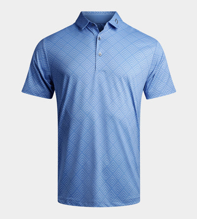 CHEVRON POLO - DENIM