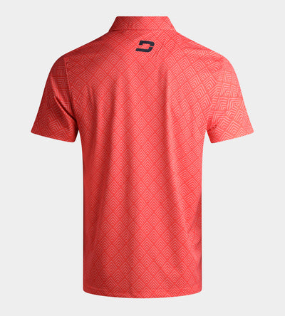 CHEVRON POLO - CORAL
