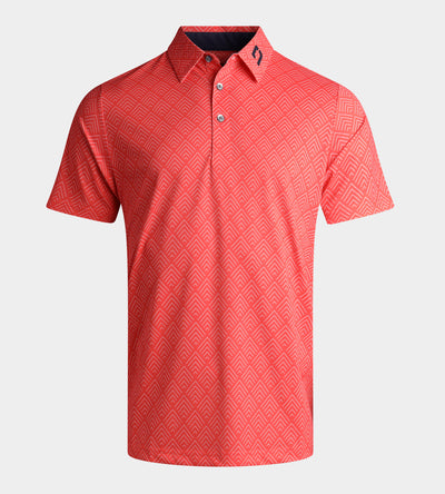 CHEVRON POLO - CORAL