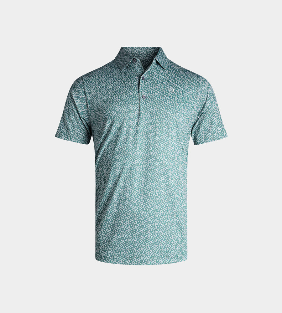KIDS DOODLE POLO - GREEN