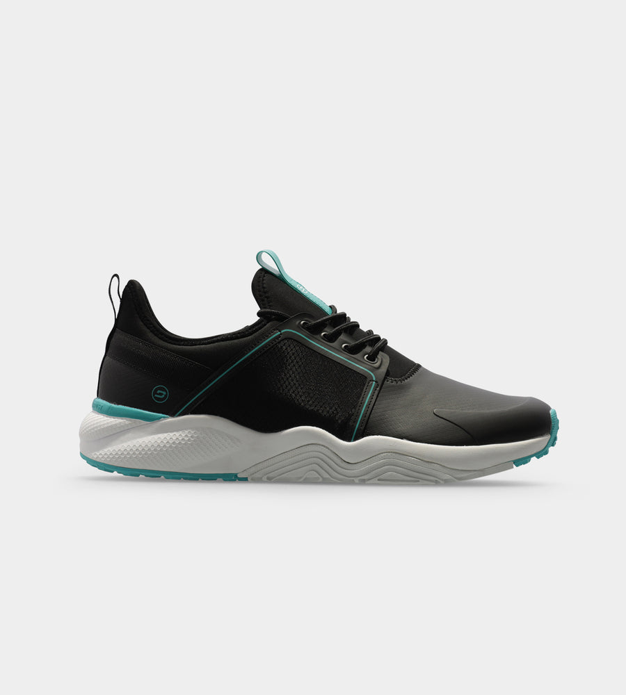 CREST GOLF SHOES - NERO/VERDE ACQUA