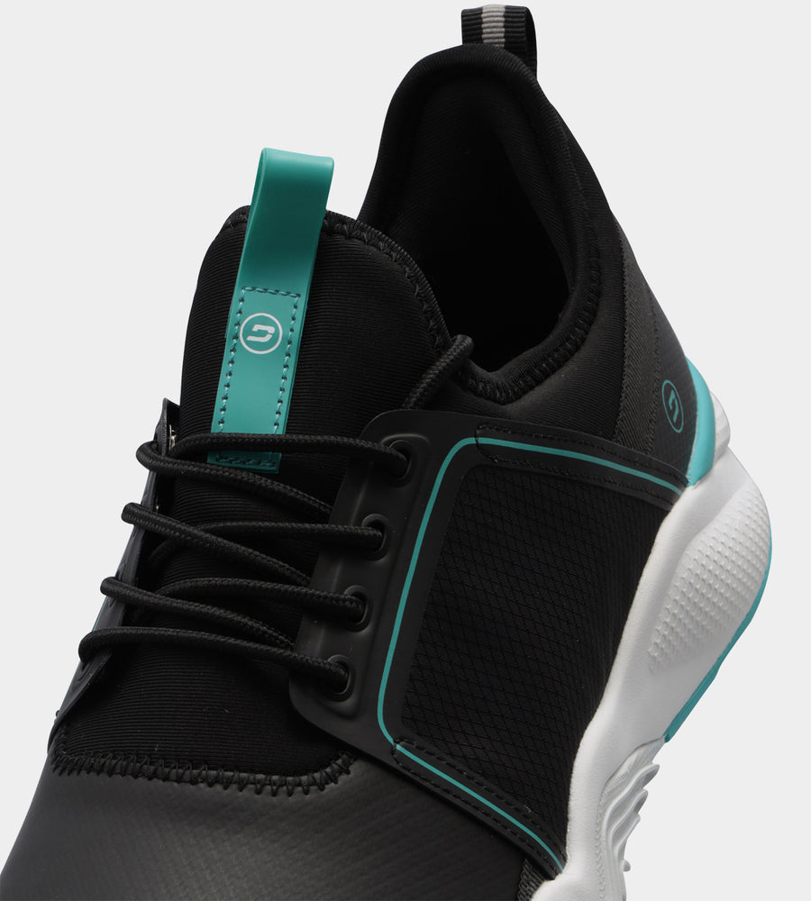 CREST GOLF SHOES - NERO/VERDE ACQUA
