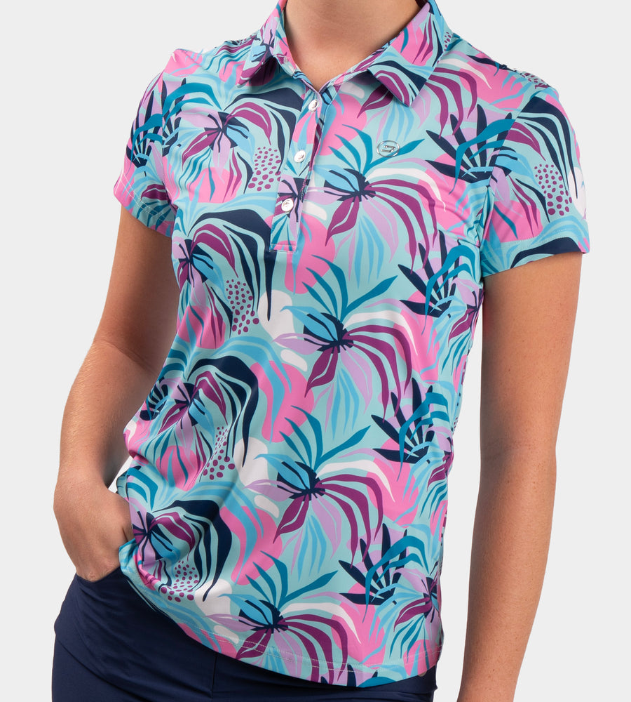 LADIES TROPIC POLO - MINTGROEN