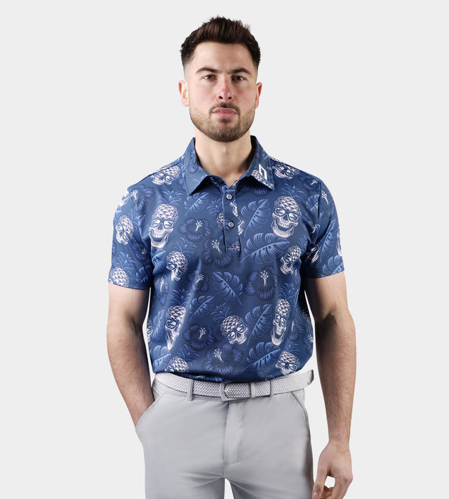 PINEAPPLE SKULLS 2.0 POLO - MARINEBLAUW