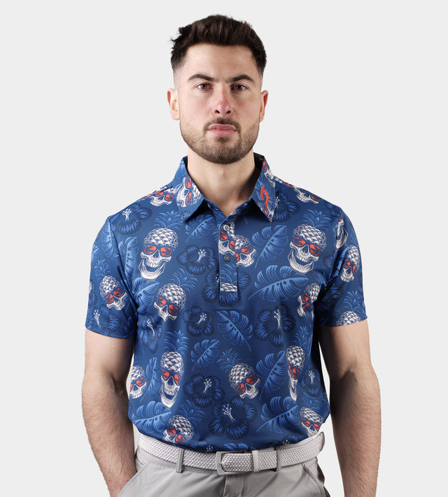 PINEAPPLE SKULLS 2.0 POLO - MARINEBLAUW / ORANJE