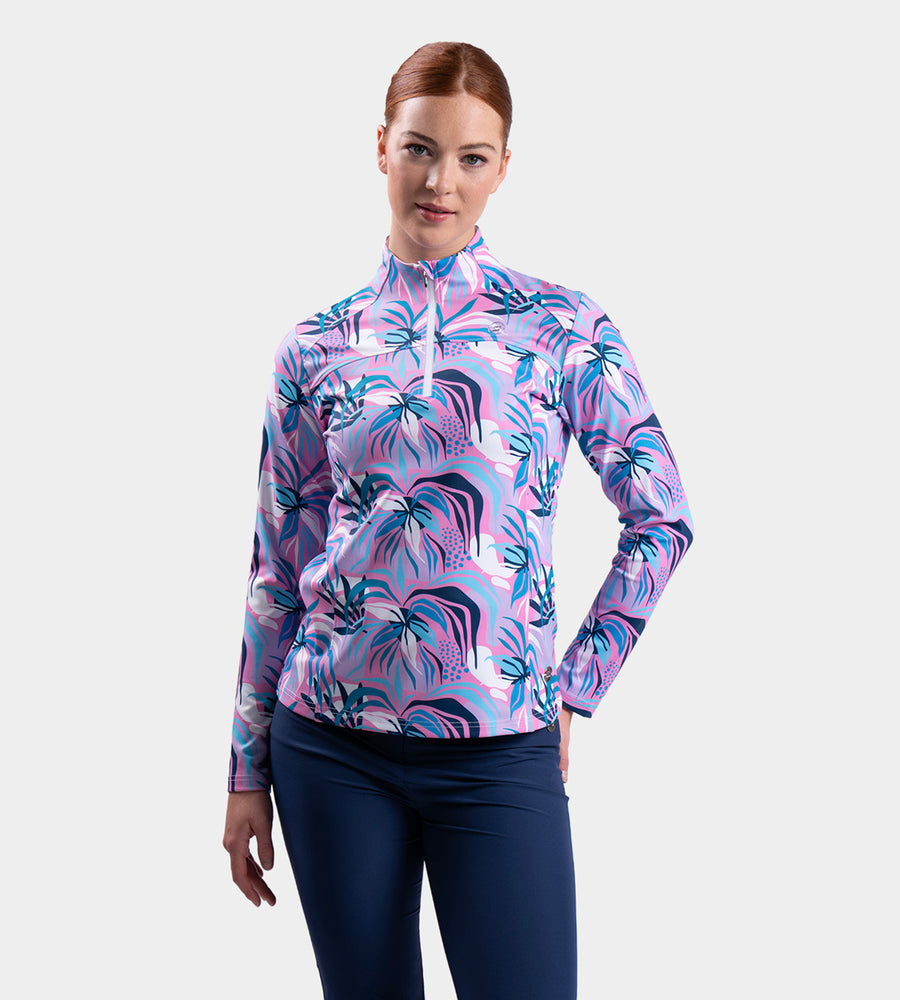 LADIES BIRDIE MIDLAYER - TROPIC ROSA