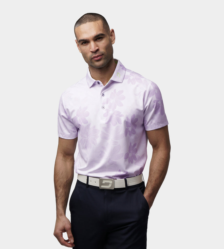 ABSTRACT FLOWER POLO - PURPLE