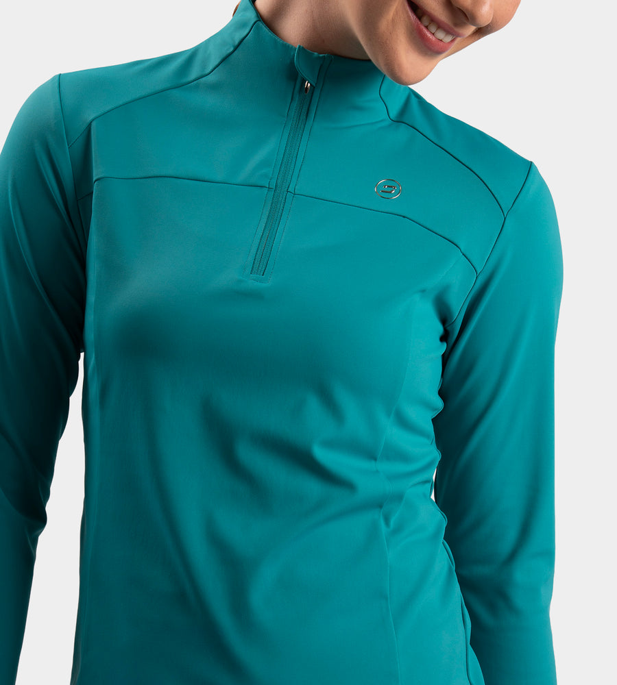 LADIES BIRDIE MIDLAYER - VERDE AZULADO