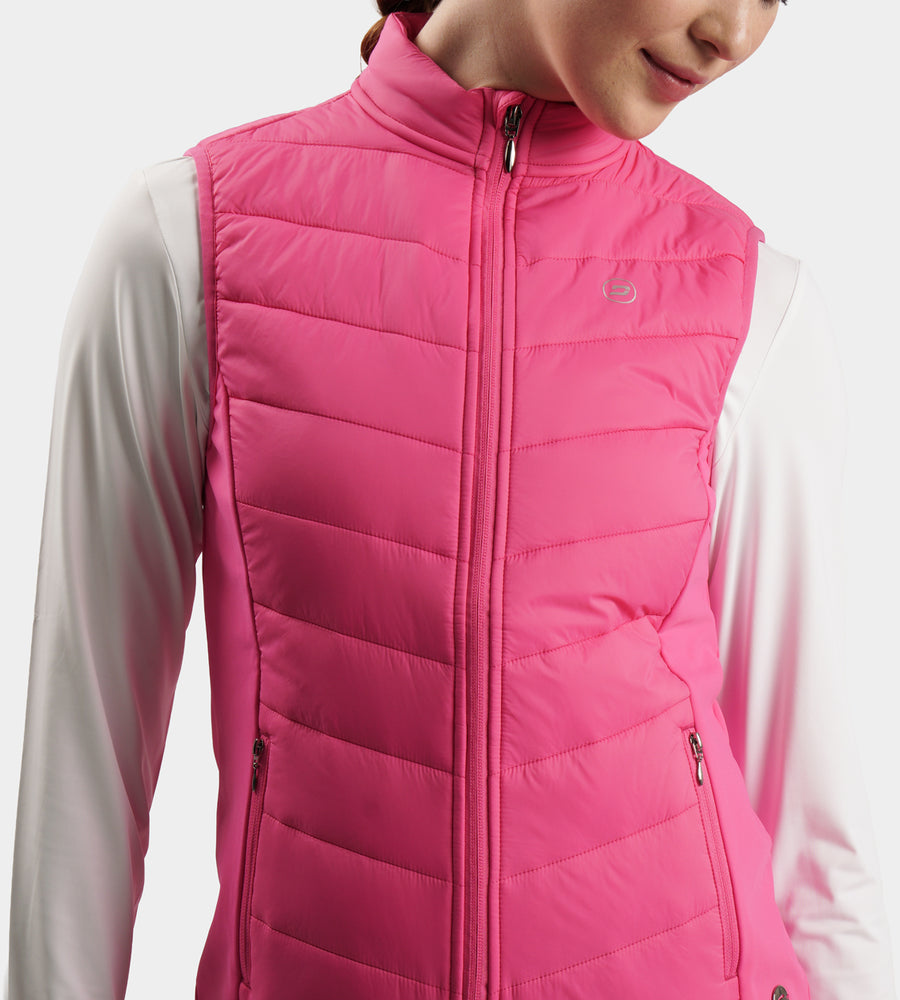 LADIES PANAMA GILET - PINK