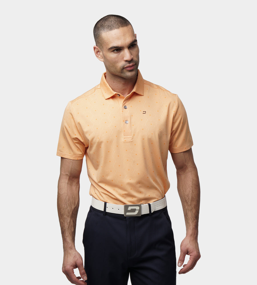 SIX GRID POLO - CORAL