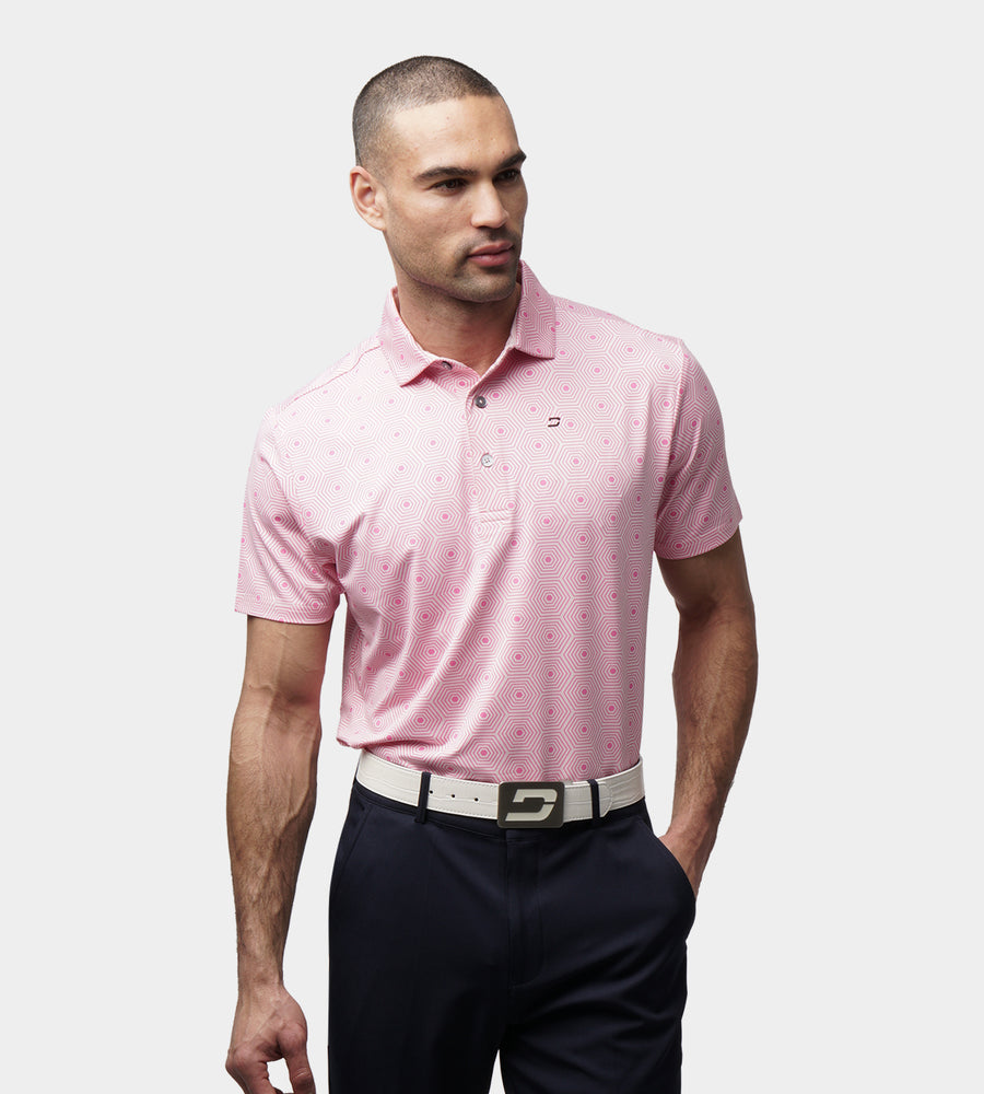 SIX GRID POLO - PINK