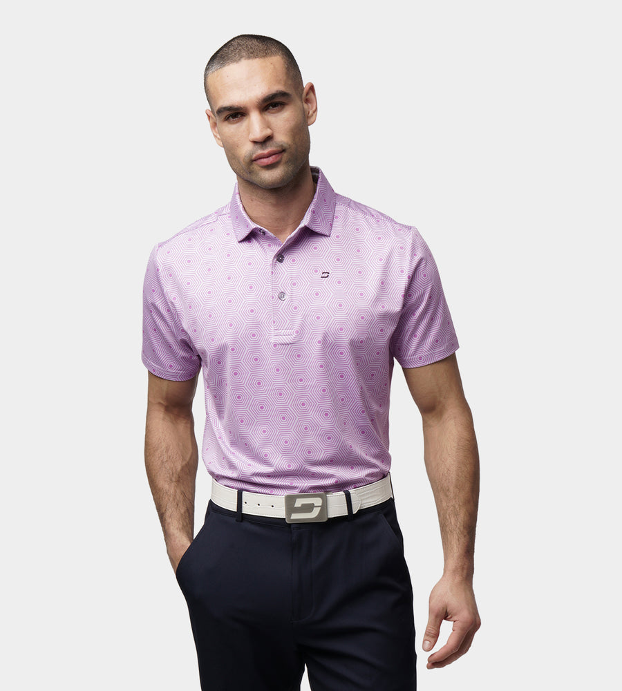 SIX GRID POLO - LAVENDER