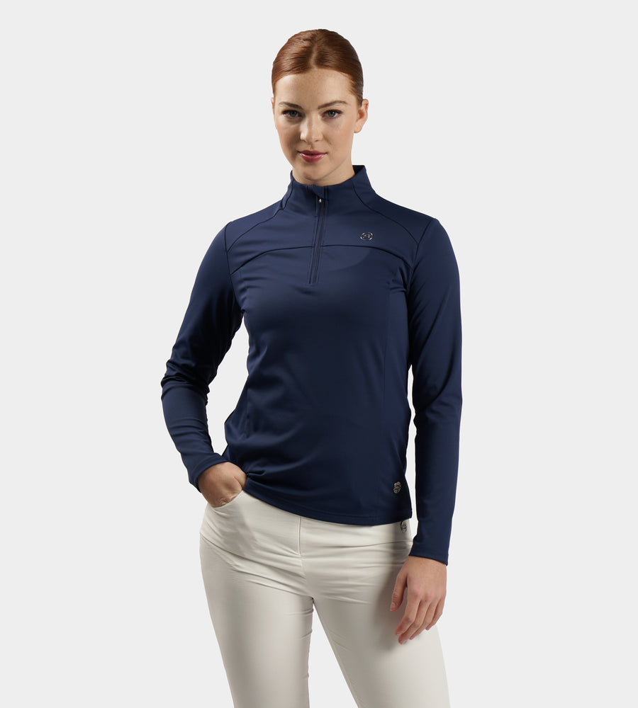 LADIES BIRDIE MIDLAYER -MARINO SUAVE