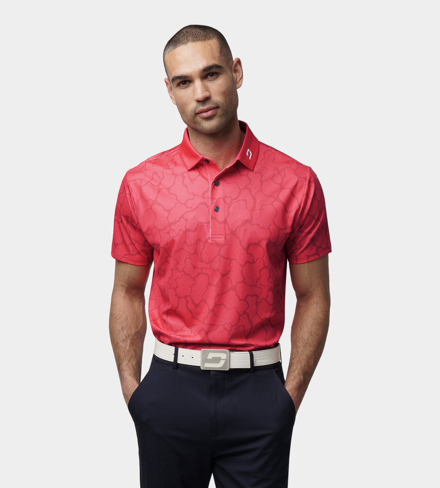 BLISS POLO - CORAL/RED