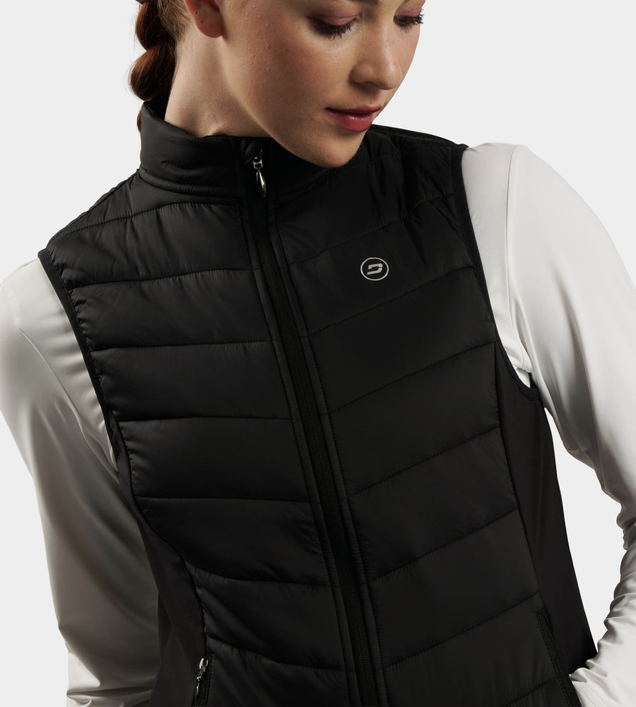 LADIES PANAMA GILET - BLACK