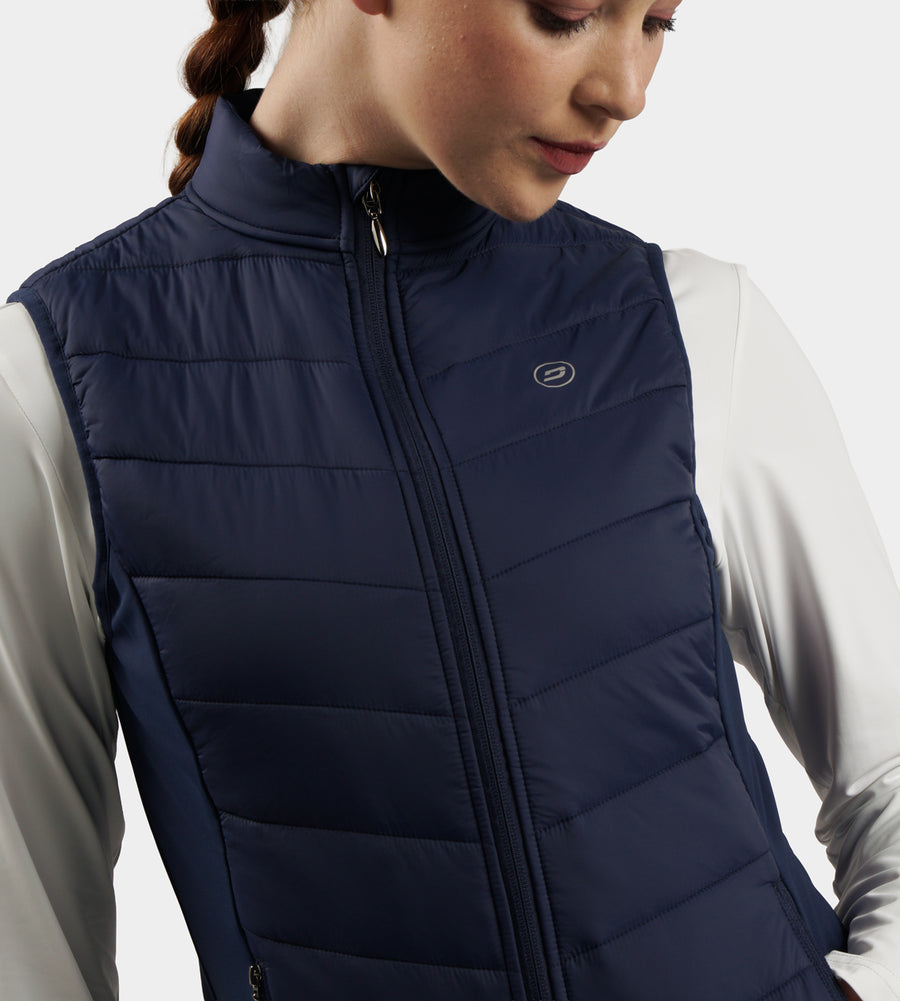 LADIES PANAMA GILET - NAVY