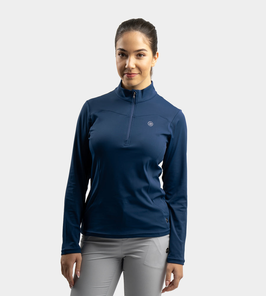 LADIES HEART MIDLAYER - MARINEBLAU