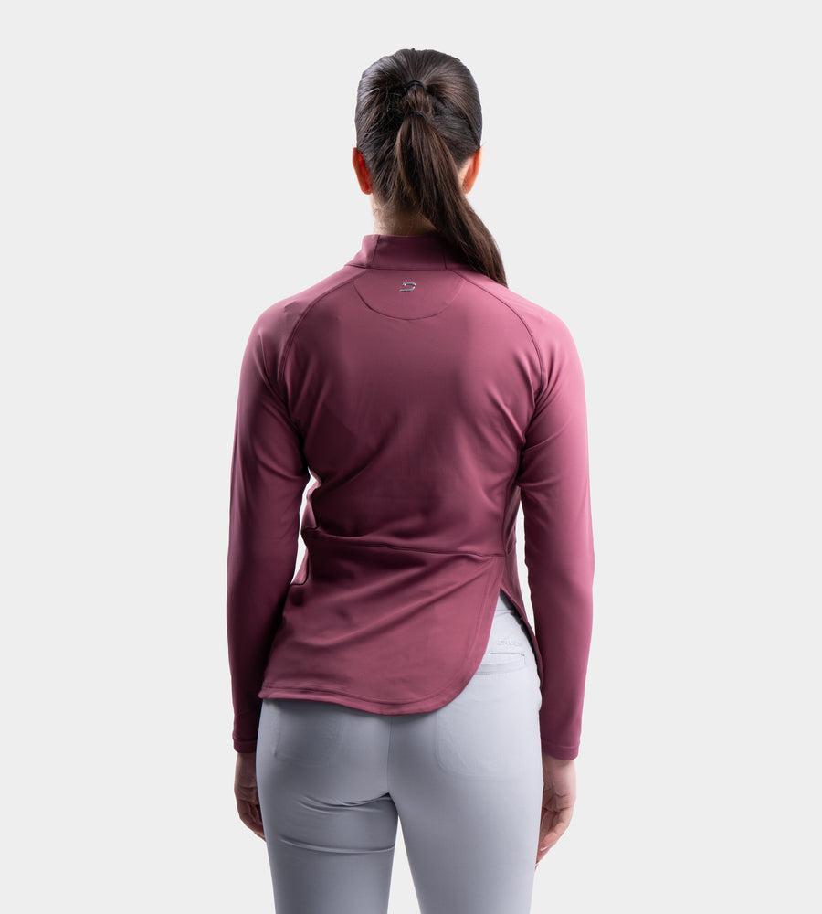 LADIES SPLIT HEM MIDLAYER - MULBERRY
