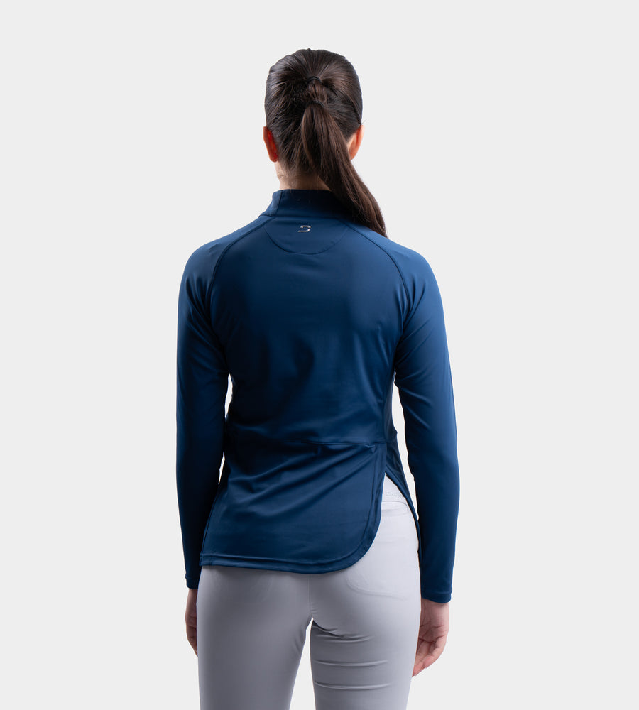 LADIES SPLIT HEM MIDLAYER -MARINO SUAVE