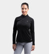 LADIES SPLIT HEM MIDLAYER - BLACK