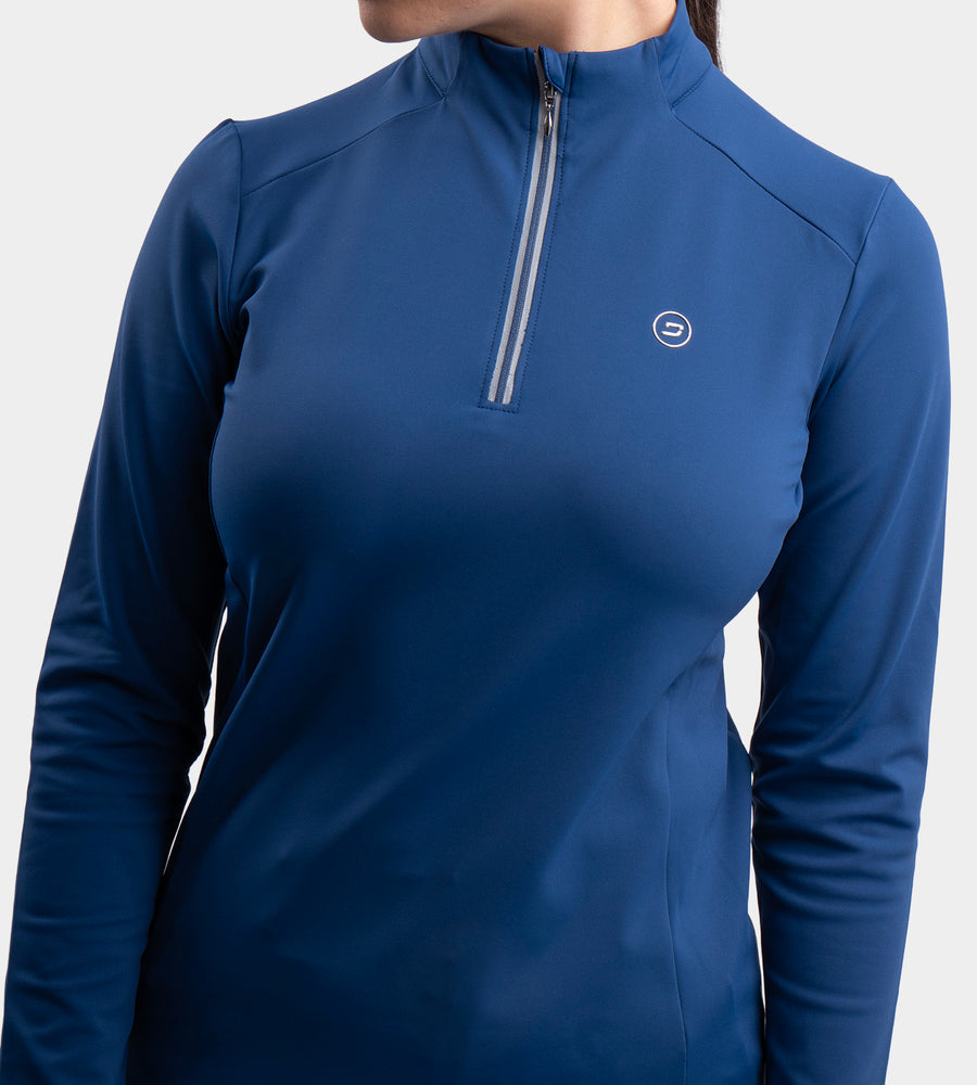 LADIES GALACTIC MIDLAYER - MARINEBLAU