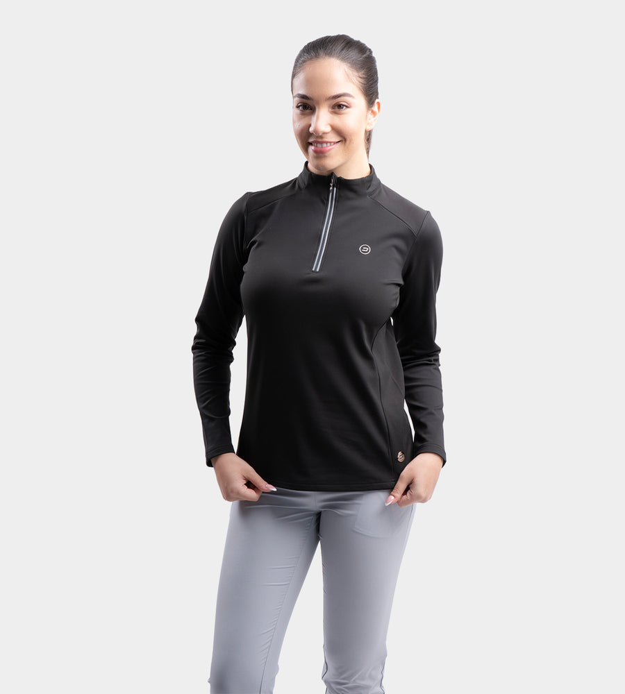 LADIES GALACTIC MIDLAYER - NEGRO