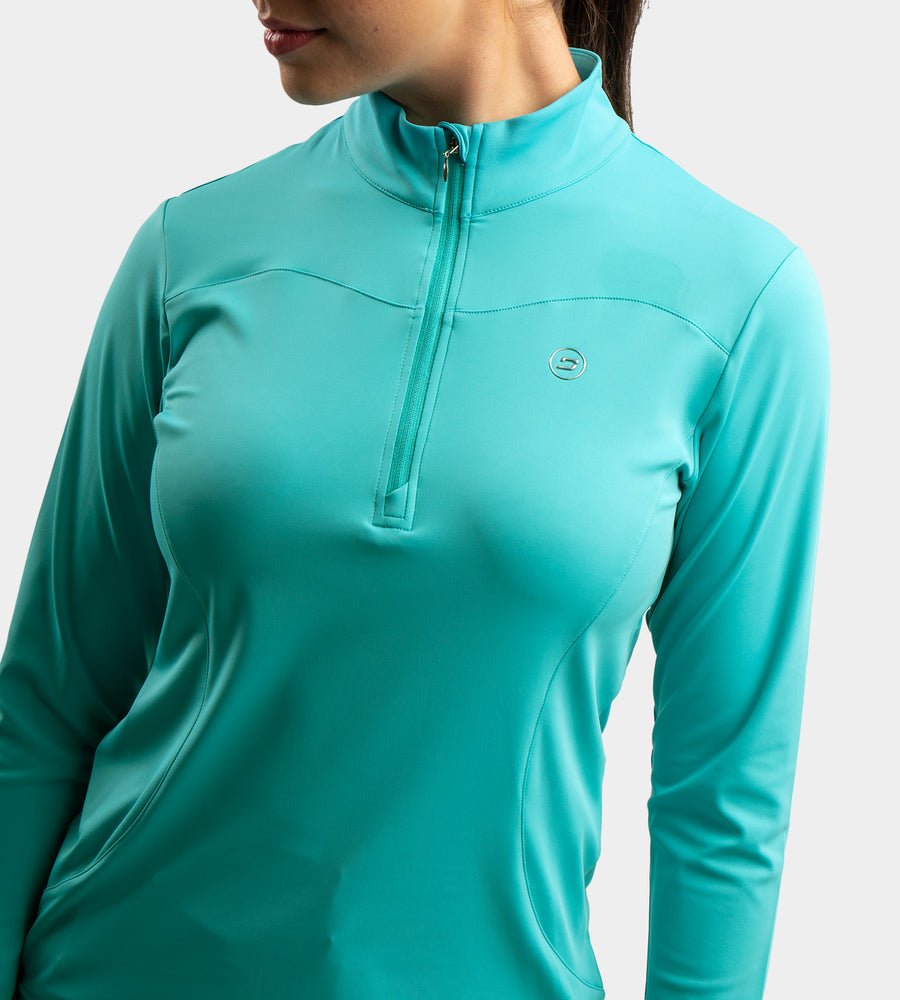 LADIES HEART MIDLAYER - VERDE AZULADO