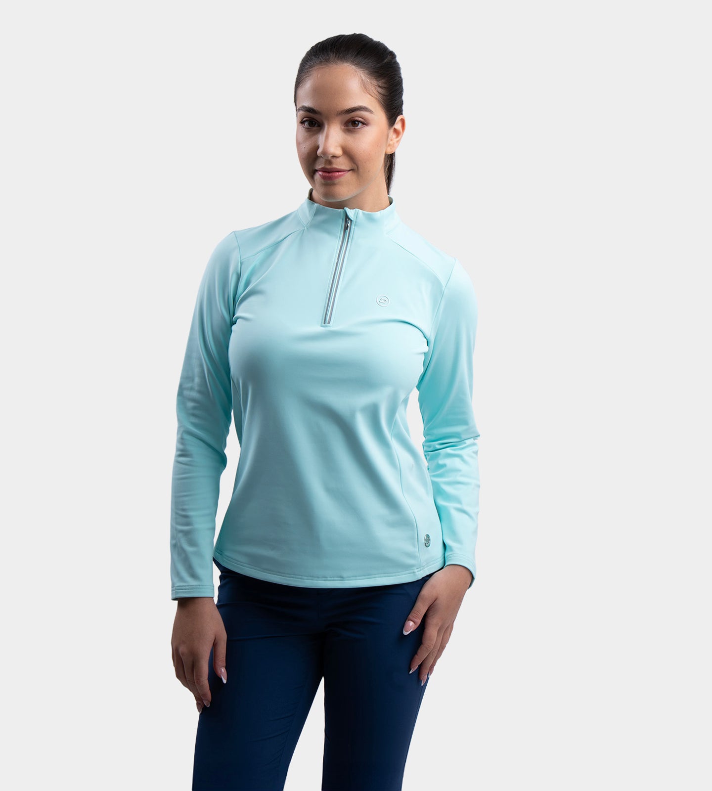 LADIES GALACTIC MIDLAYER - MINZGRÜN