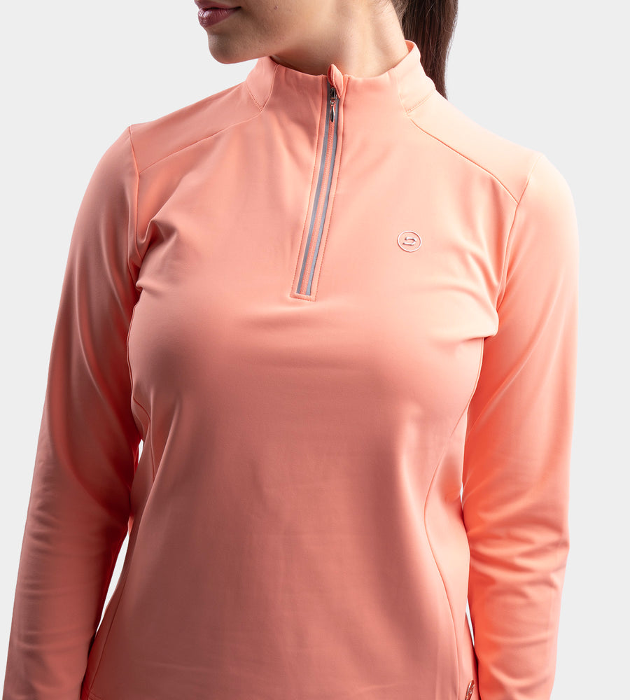 LADIES GALACTIC MIDLAYER - CORAL