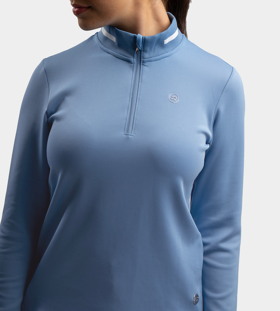 LADIES FAIRWAY FLEX MIDLAYER - DENIM