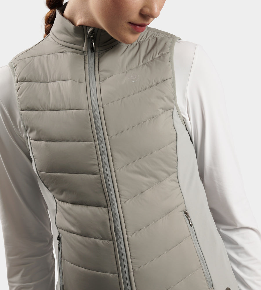 LADIES PANAMA GILET - GREY