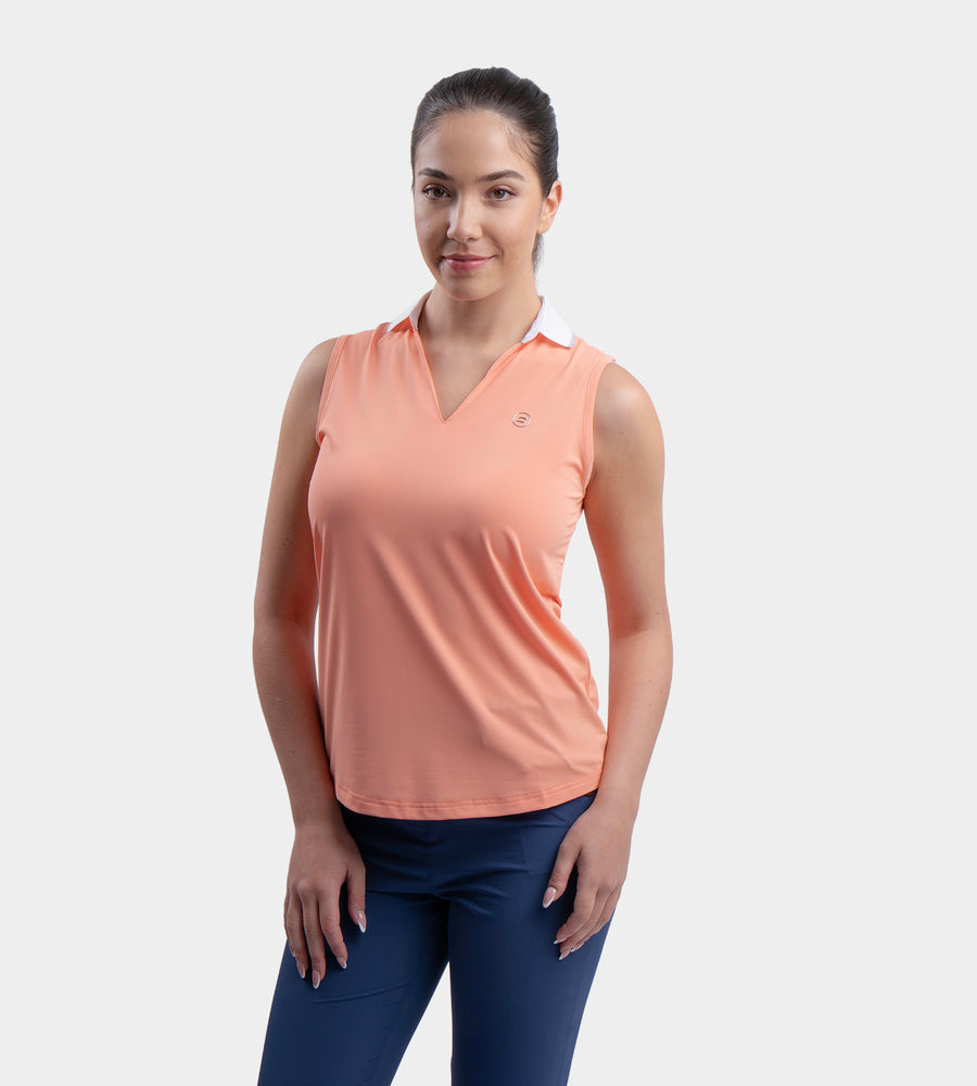 LADIES CLASSIC V NECK POLO - KORAAL