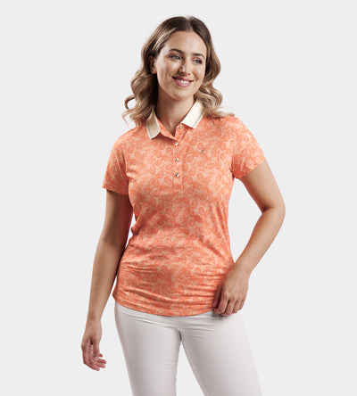 LADIES PINEAPPLE POLO - CORAIL